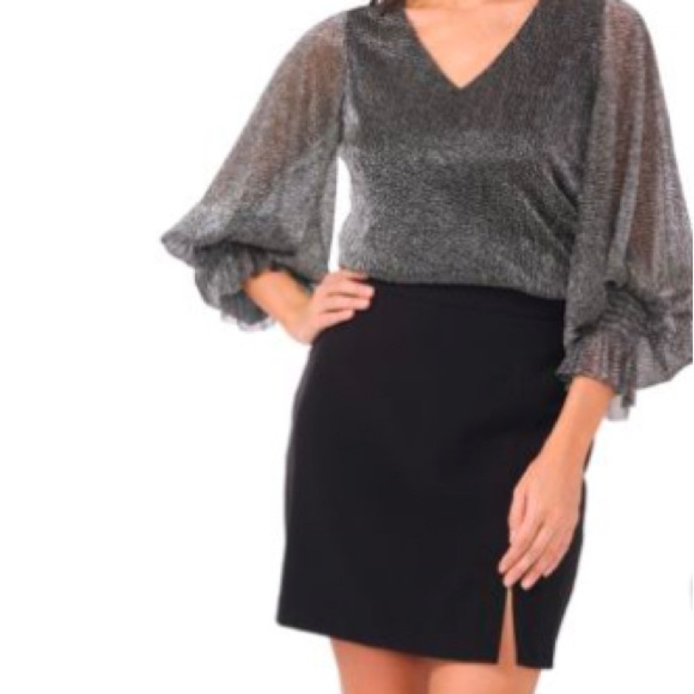 Chic Metallic Blouse